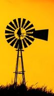 windmill in yellow background