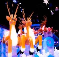 deer at the ice show