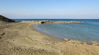 sandy beach in Kappari in cyprus