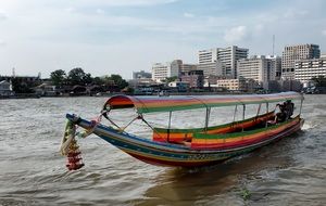 Picture of the boat on a river in Thailand