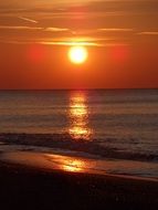 wonderful Evening Sky with the colorful sunset above the water