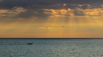 Ayia Napa Sunset with boat in the water