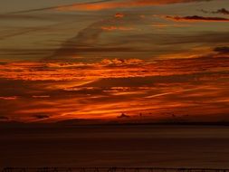 orange sunset over portugal