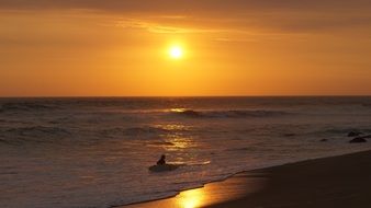 the Golden sun just before sunset