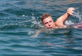 Swimmer in Open Water