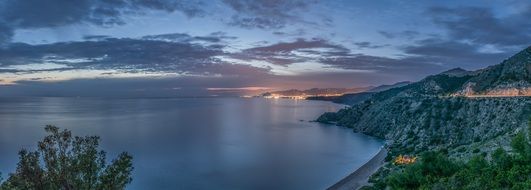 panoramic view of Sunset in Andalusia