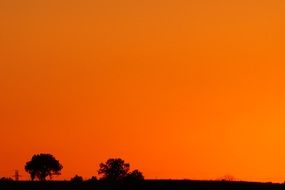 Landscape of the tlaxcala at the sunset