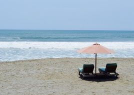 Resting chairs on a beach