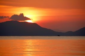 tranquil evening sky in Mallorca