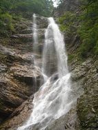 scenic mountain waterfall in sokcho