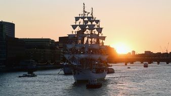 Tall ships of the Thames