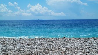 cote d'azur with pebbles