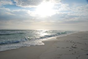 Empty white sand coast