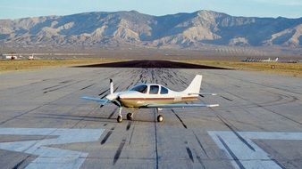 private plane on the runway