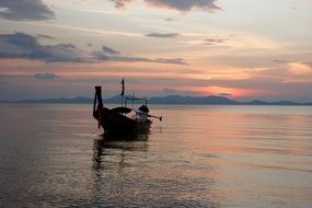 sailing boat at dusk