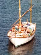 Sailing Boat For Anchor