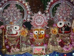 traditional щктфьутефд colorful figurines of Deities, India