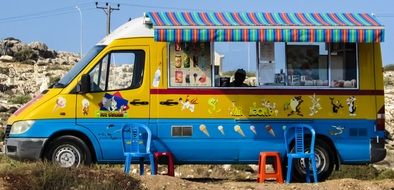 Ice Cream yellow car