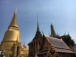 spiers of a big palace in thailand