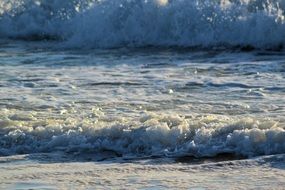 waves of the Atlantic Ocean on the coast of France