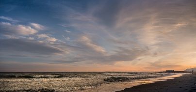 sunset over the beach in costa del sol