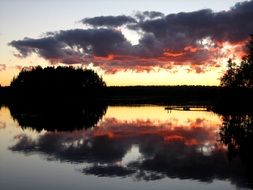beautiful sunset in the countryside