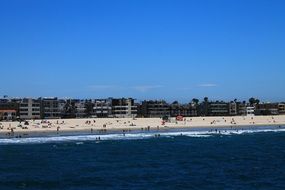 panoramic view of the Santa Monica beach