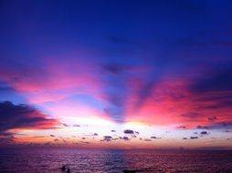 Landscape of the beautiful sunset over the sea