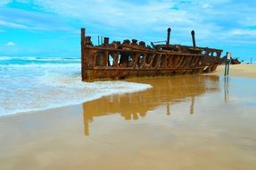 wooden structure on Fraser Island