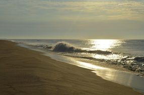 calm sunrise on the ocean coast