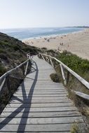 wooden bridge to the beach