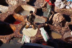 tannery in morocco