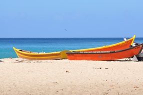 Wooden Fishing Boats on beach, puerto rico