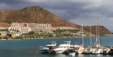 Landscape with the hotel in Bodrum