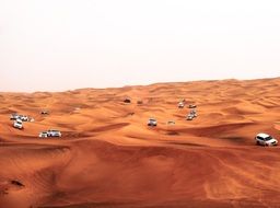 cars in the sand dunes