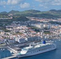 cruise ship near the azores