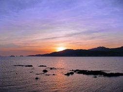 Landscape of the sea in Ajaccio