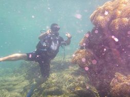 diver at depth