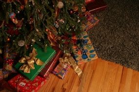 Christmas Presents under the christmas tree