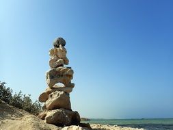 Picture of the stones in a balance on a beach