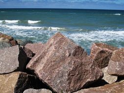 Rocks on a North Sea beach
