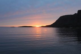 sunset over greenland