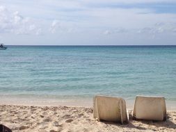 armchairs on a tropical beach