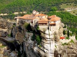 monastery in the mountains of greece