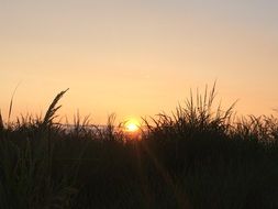 Landscape of Sunrise over the Sand Dunes