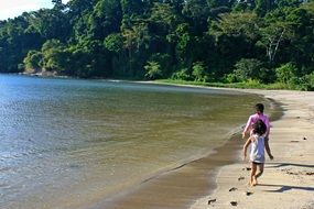 Kids play on the Beach