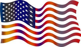 flag with stars and stripes as a colorful illustration