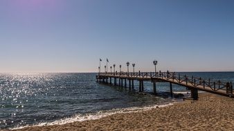 pier on the sunny coast of spain