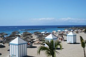 panorama of a tourist beach on the island of Tenerife