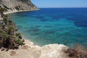 panoramic view of the picturesque coast in ibiza